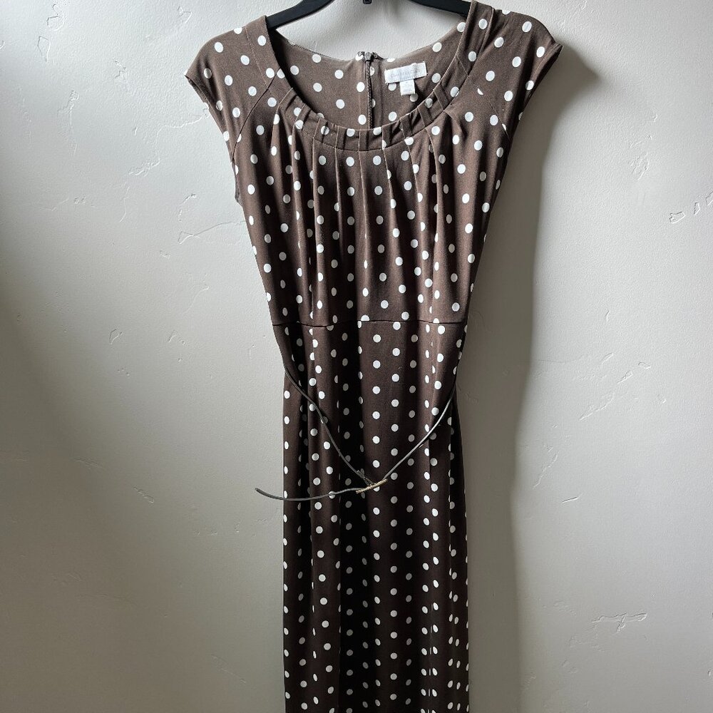 Charter Club Brown Polka Dot Dress